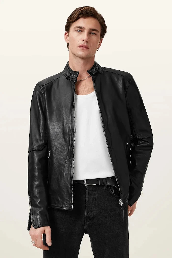 Кожено яке AllSaints CORA