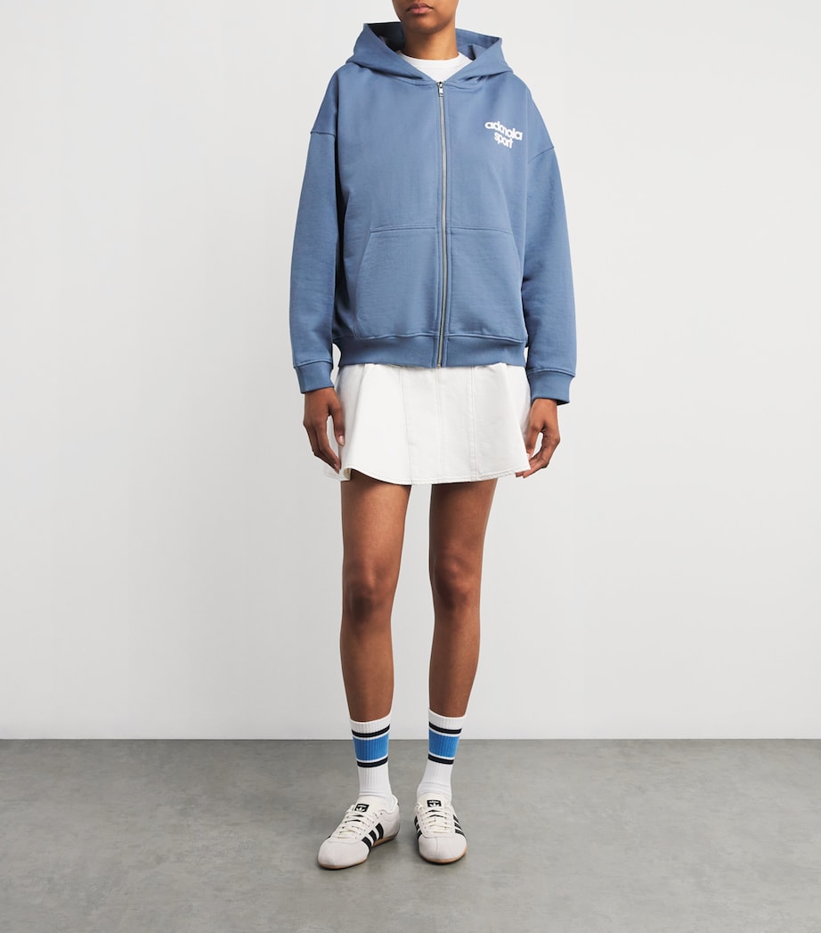 Adanola Multi Organic Cotton Bold Logo Zip-Up Hoodie