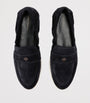 Tory Burch Navy Suede Ballet Sport Loafers