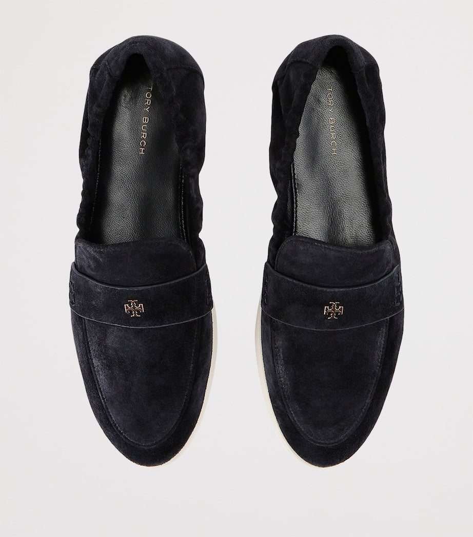 Tory Burch Navy Suede Ballet Sport Loafers