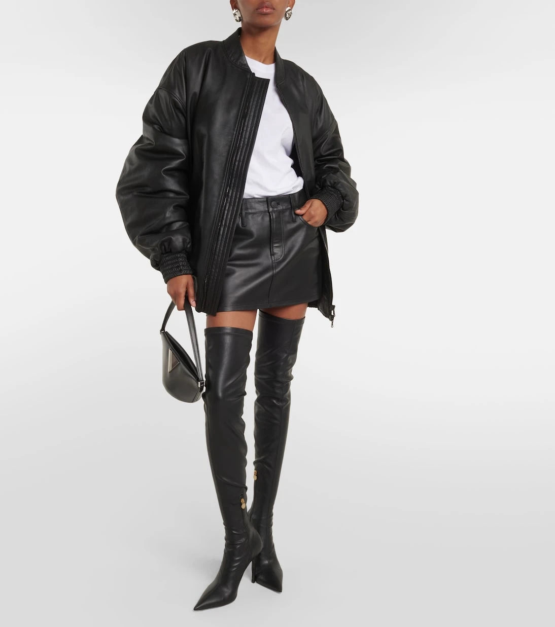 Wardrobe.NYC - Deri bomber ceket