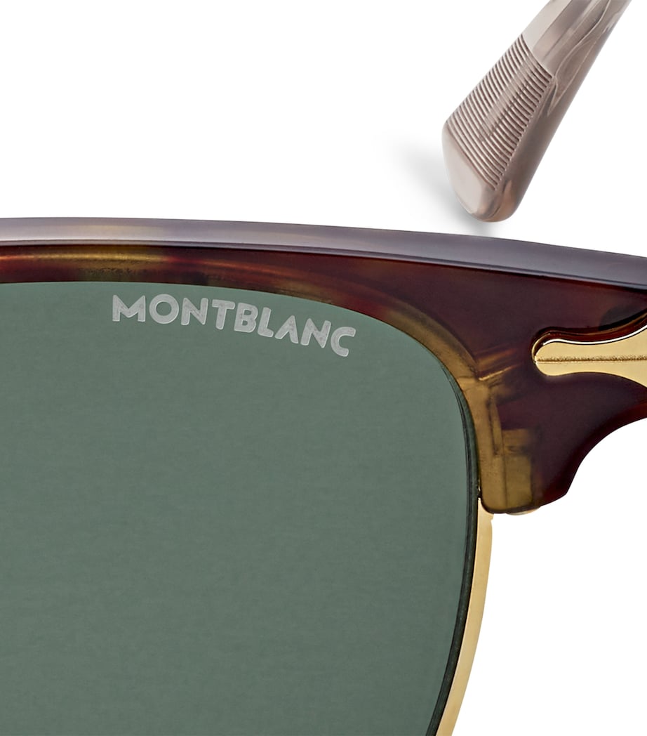 Montblanc Gold Metal Clubmaster Sunglasses