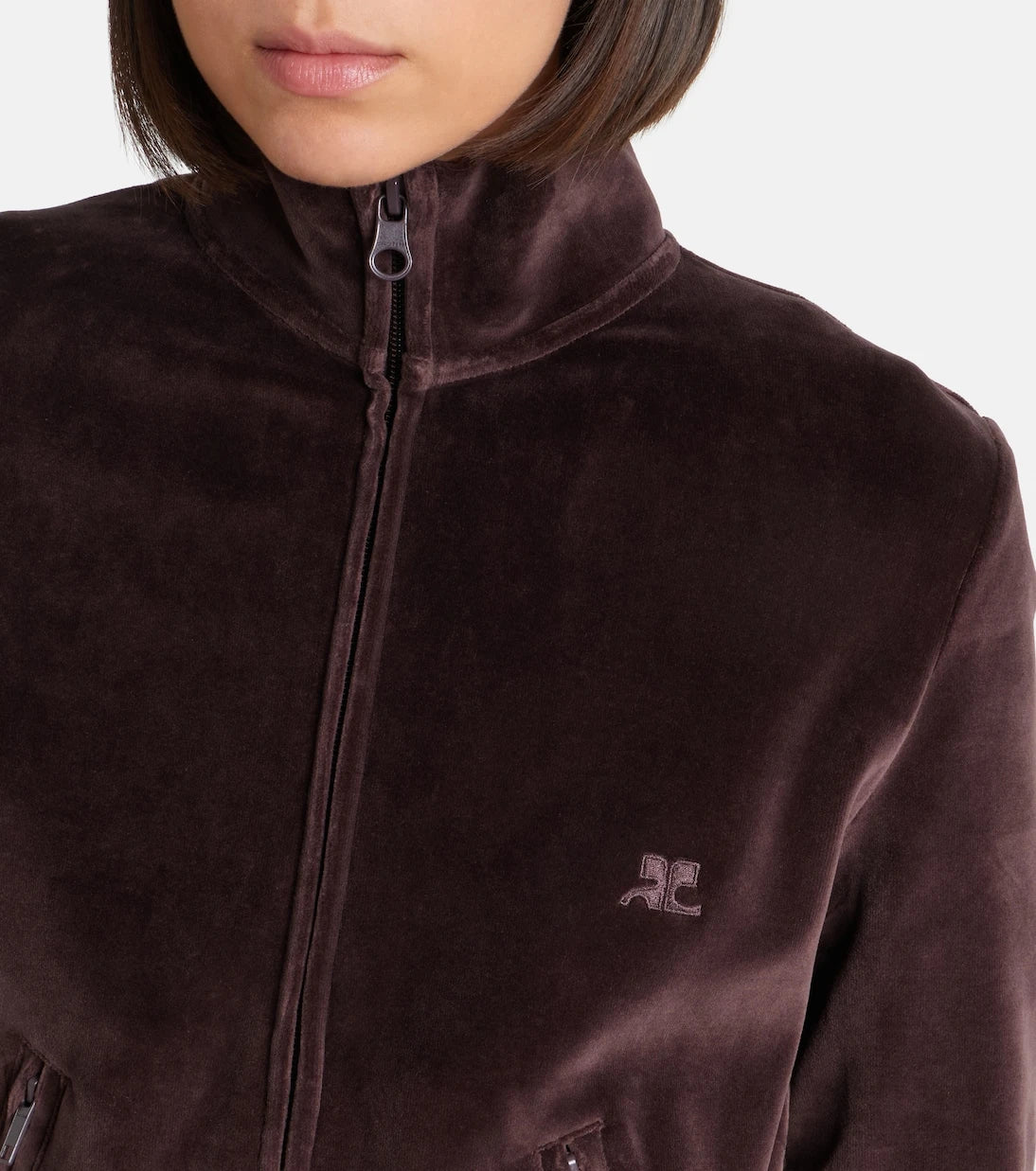Courrèges - Cotton-blend velvet track jacket