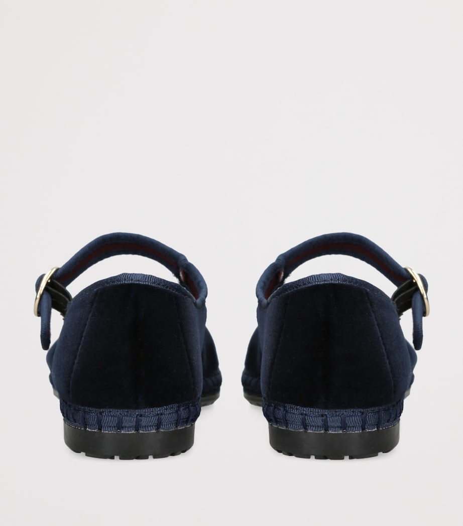 Flabelus Blue Velvet Molly Mary Janes