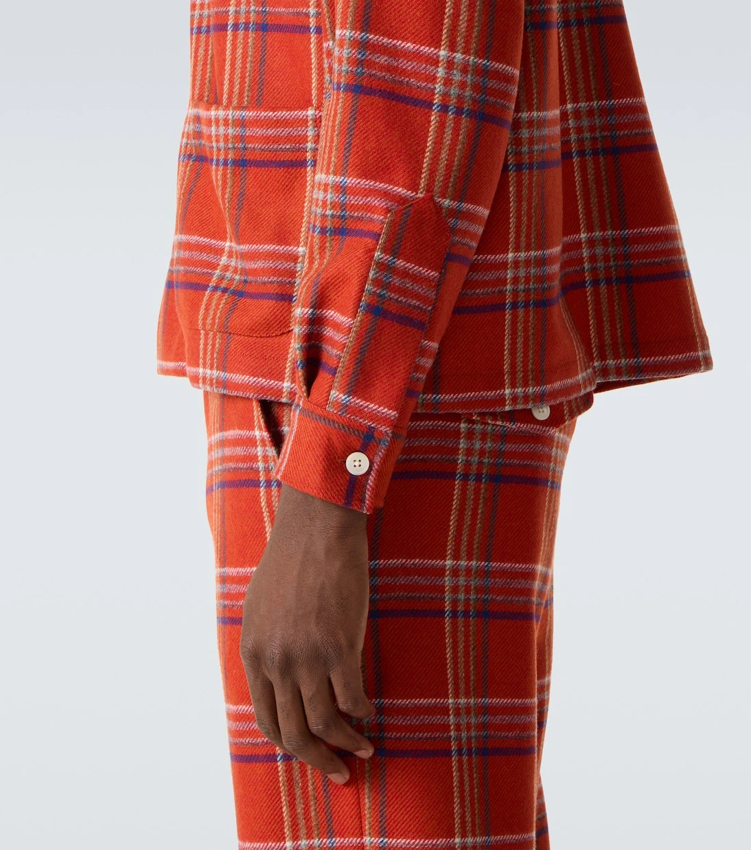 Bode - Gable plaid wool flannel overshirt