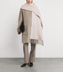 Beige Cashmere Reversible Scarf Coat
