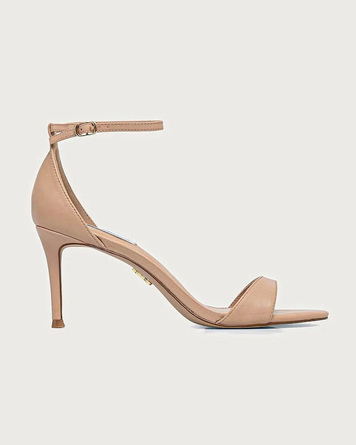 Steve Madden deri yüksek topuklu sandalet Necy