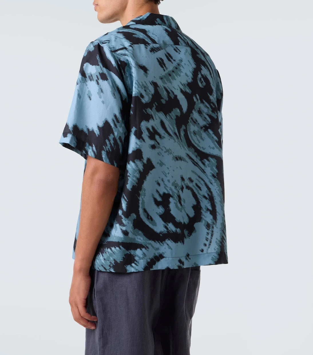 Commas - Printed cotton and silk twill shirt