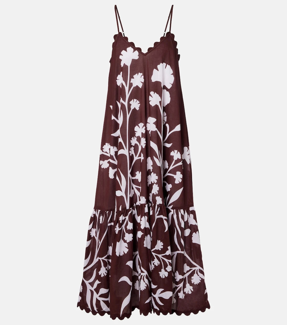 Juliet Dunn - Scalloped cotton midi dress