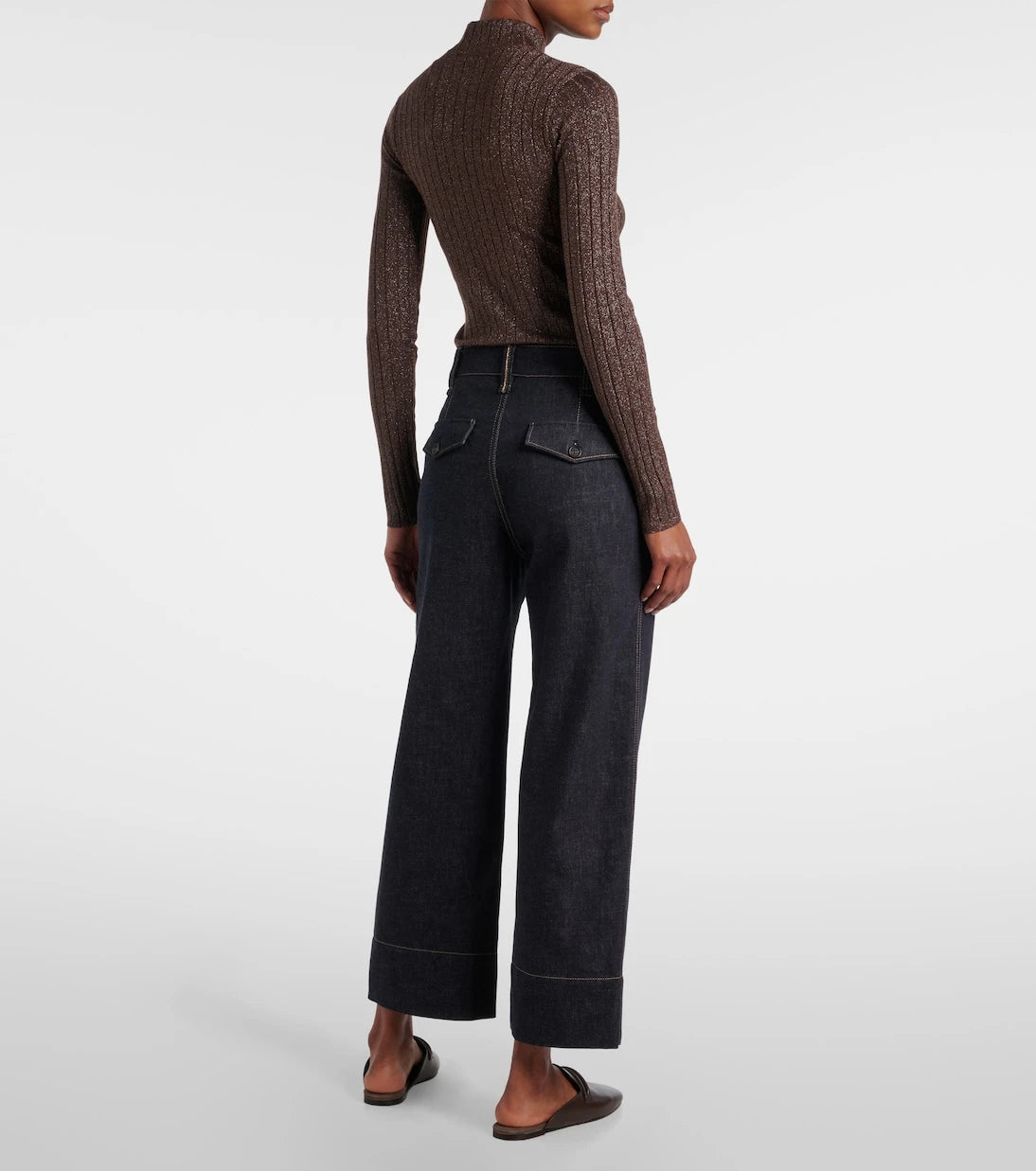 Brunello Cucinelli - High-rise wide-leg jeans