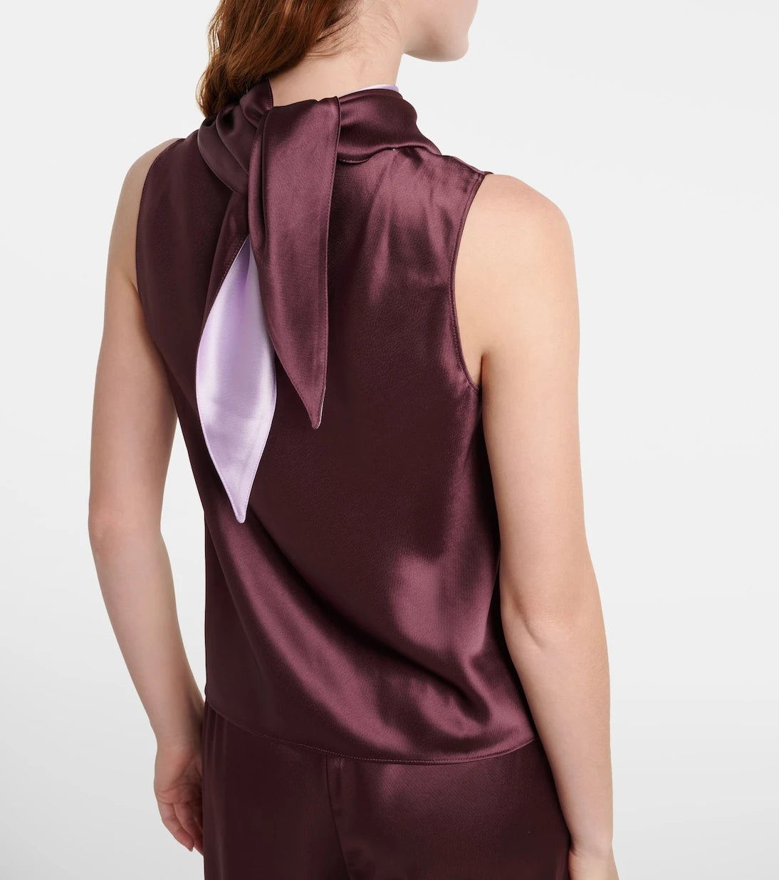 Leset - Barb draped satin top