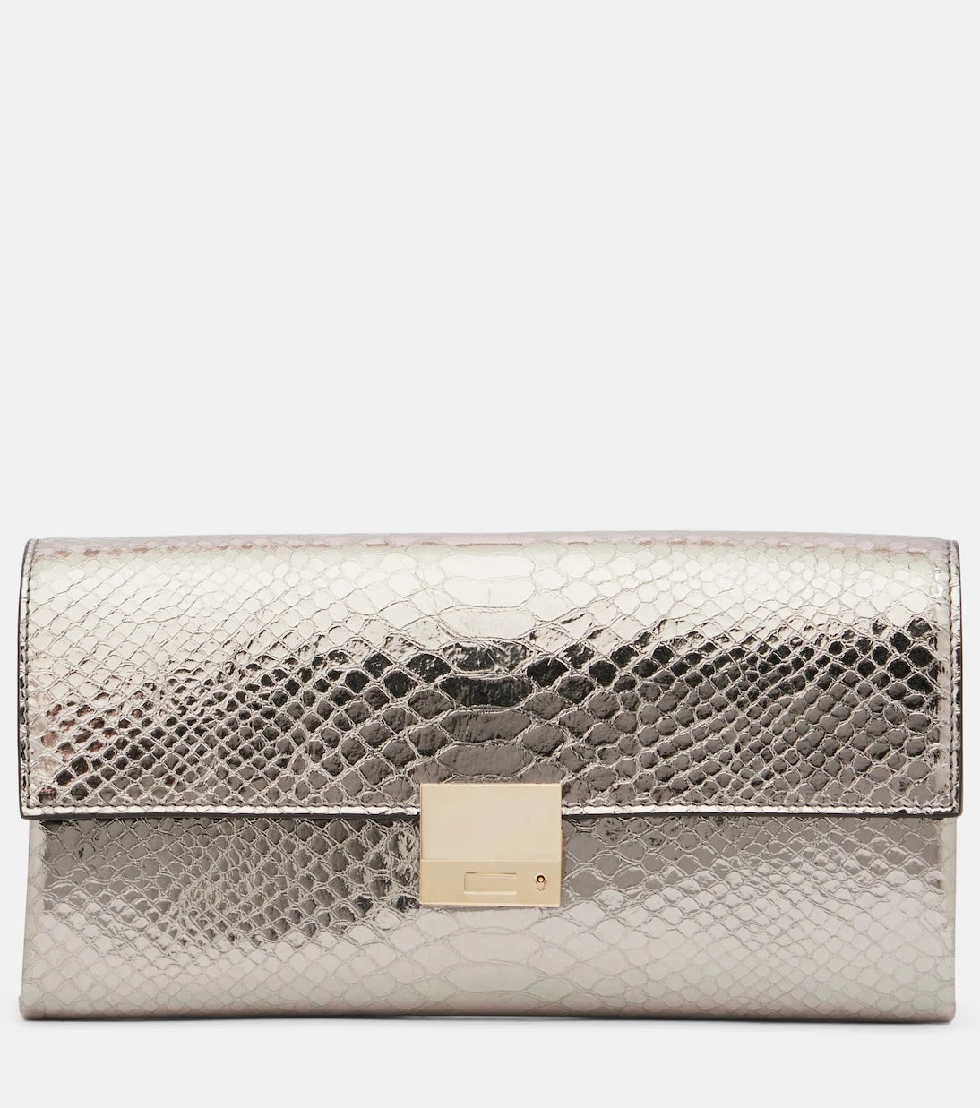 Tom Ford - Jean snake-effect metallic leather clutch