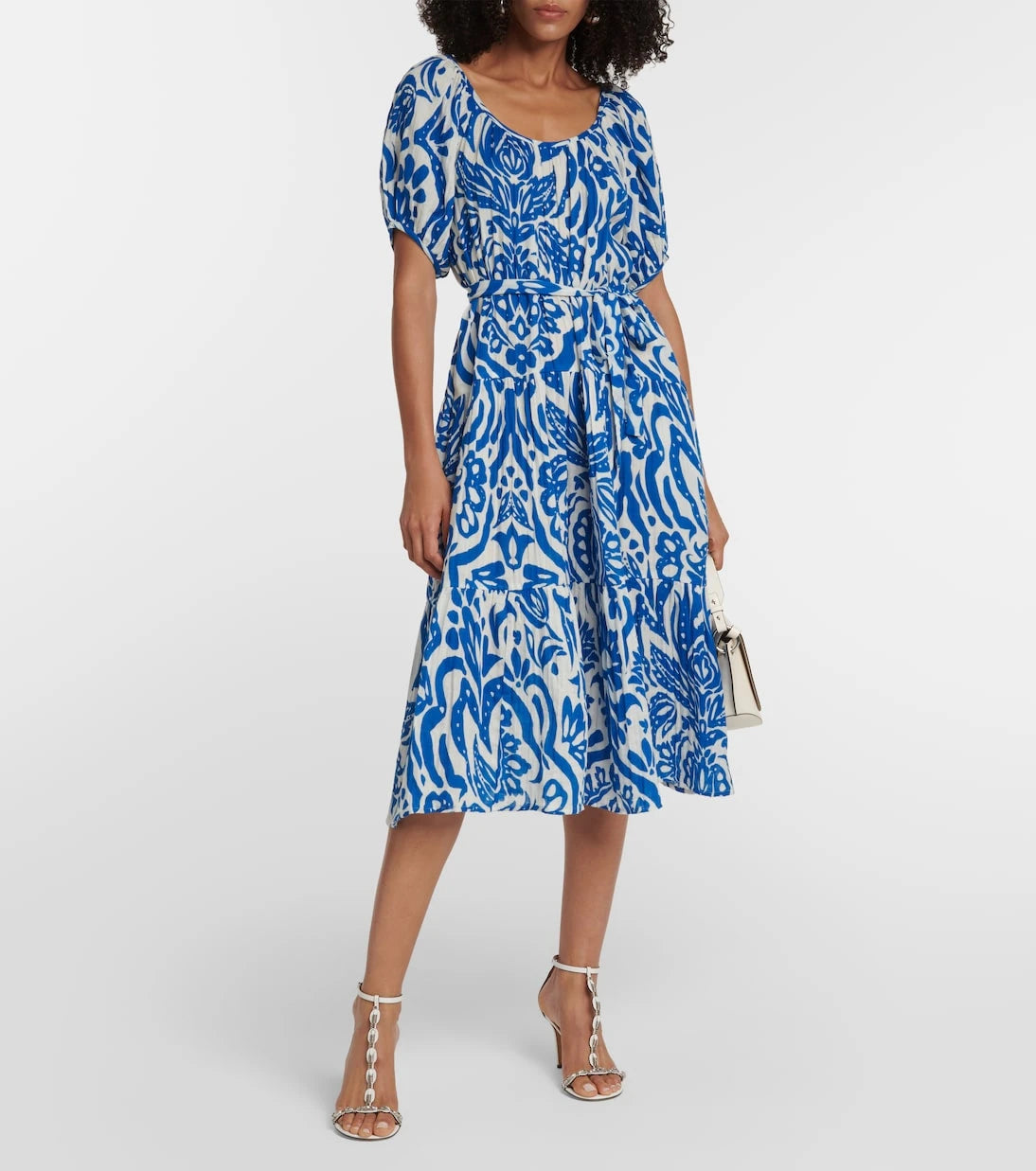 Velvet - Madilyn printed cotton midi dress