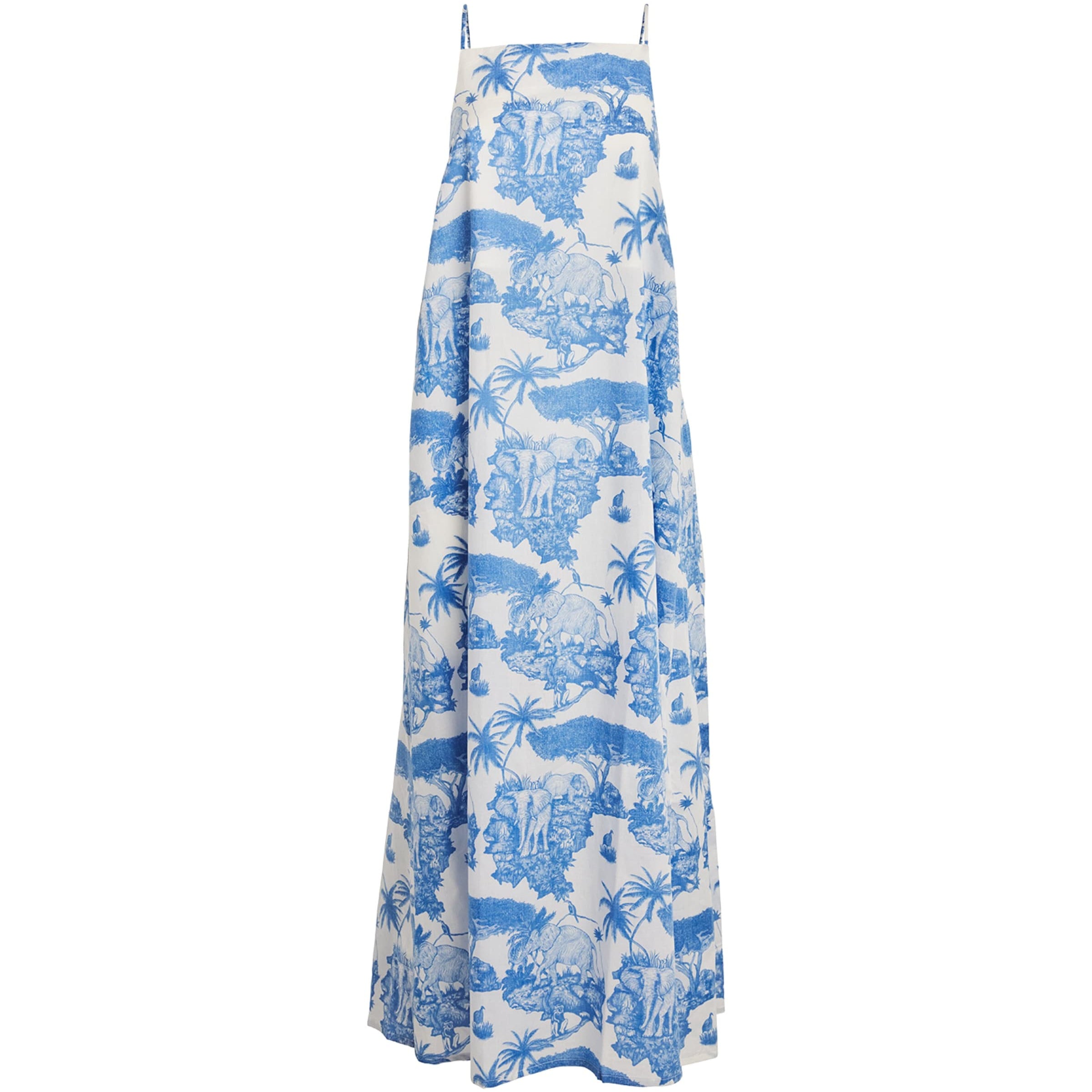 Desmond & Dempsey Blue Cotton Loxodonta Nightdress