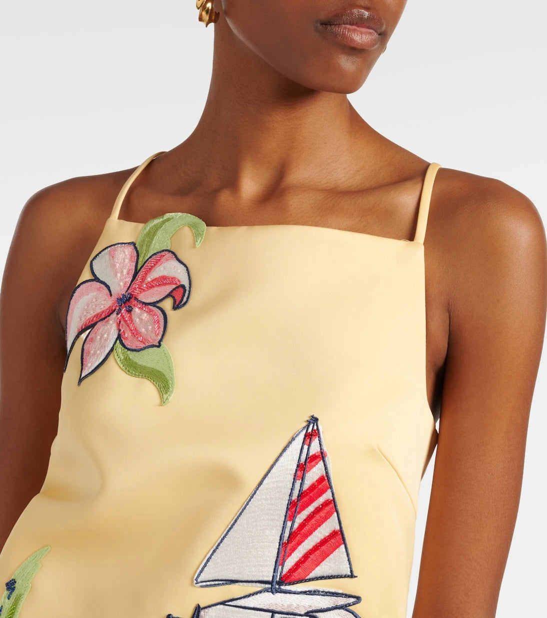 Leo Lin - Leia beaded patch-appliqué minidress