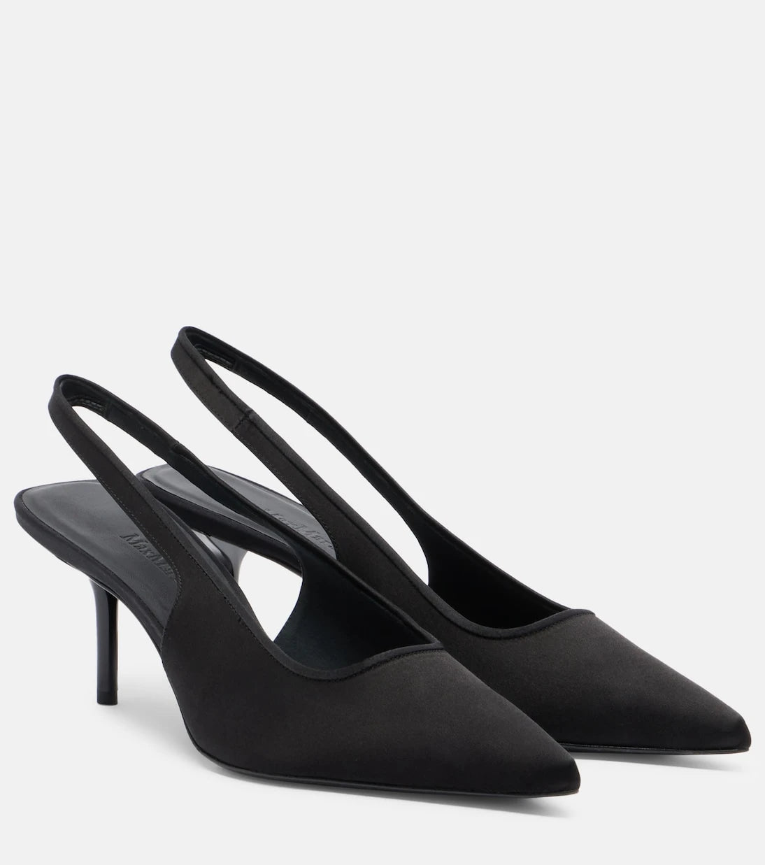 Max Mara - Satin slingback pumps