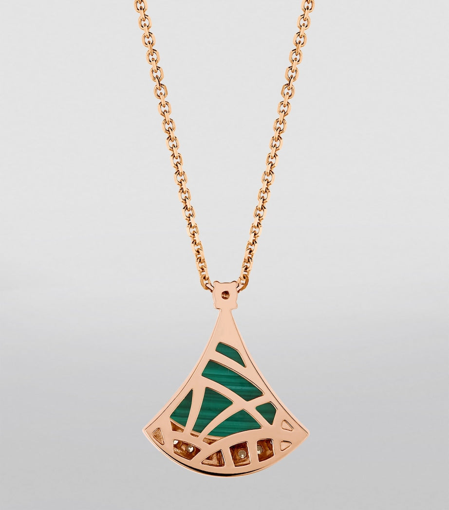 Rose Gold, Diamond and Malachite Divas' Dream Necklace