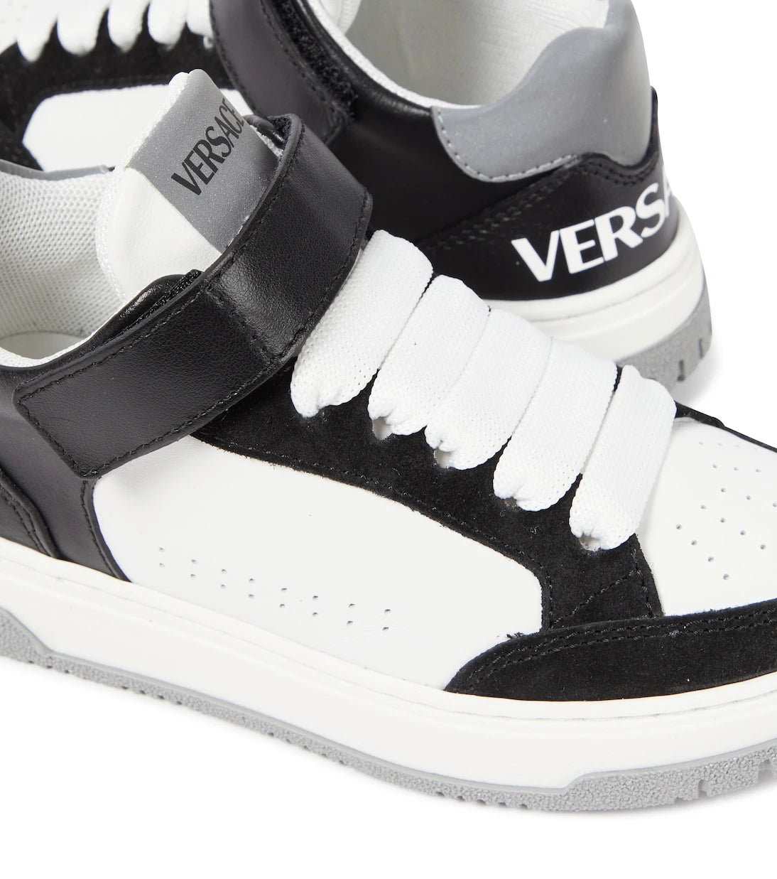 Versace Kids - Logo leather sneakers
