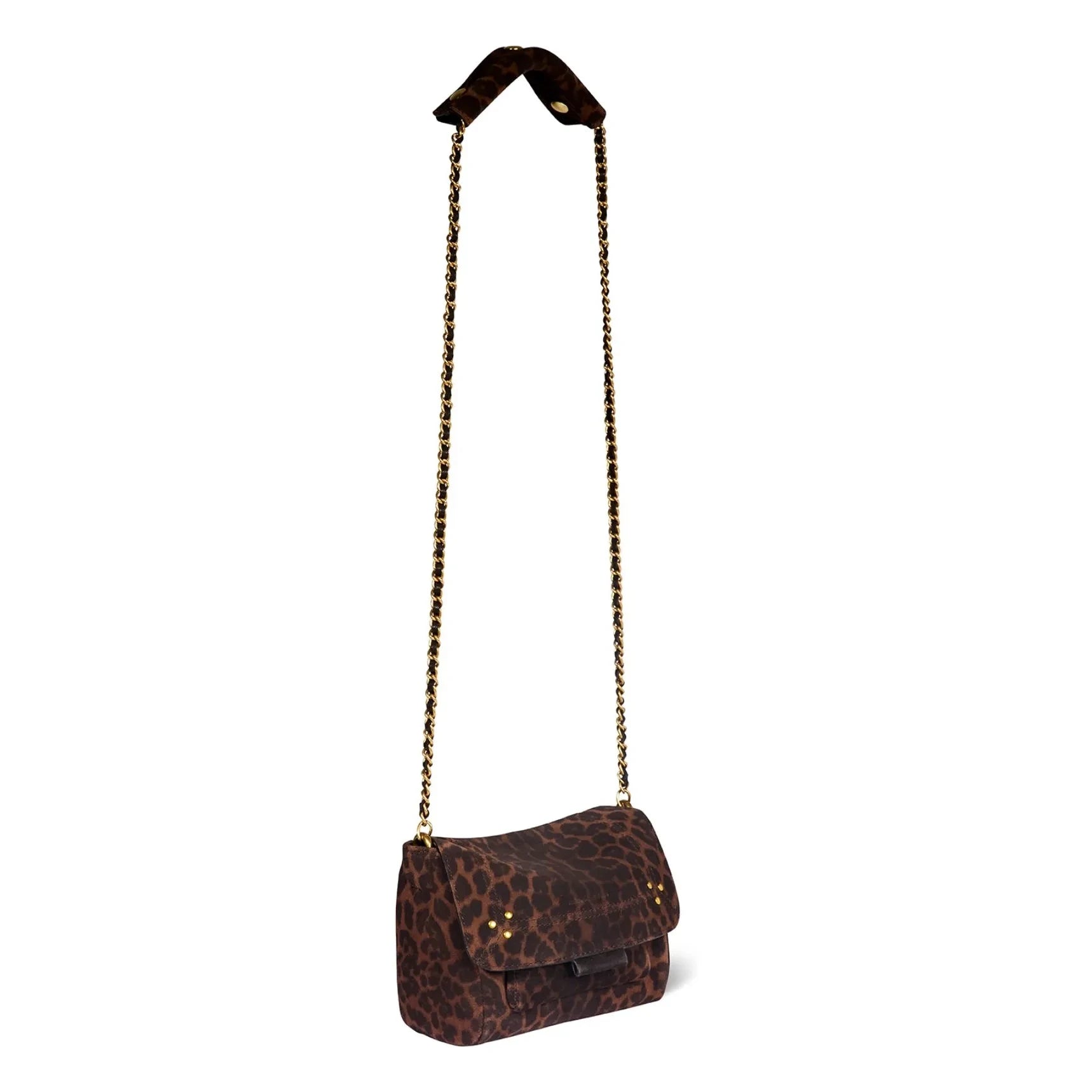Jérôme Dreyfuss - Lulu S Bag Velvet Leopard crust | Brown