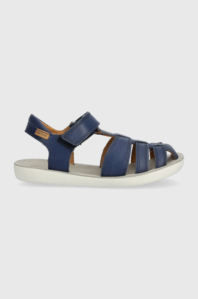 Shoo Pom Deri Çocuk Sandaletleri