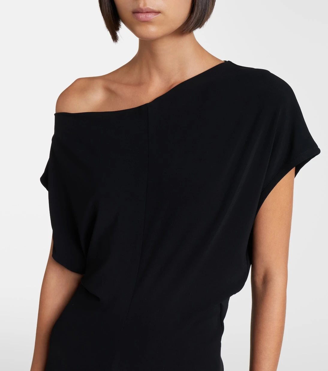 Vince - Draped one-shoulder midi dress