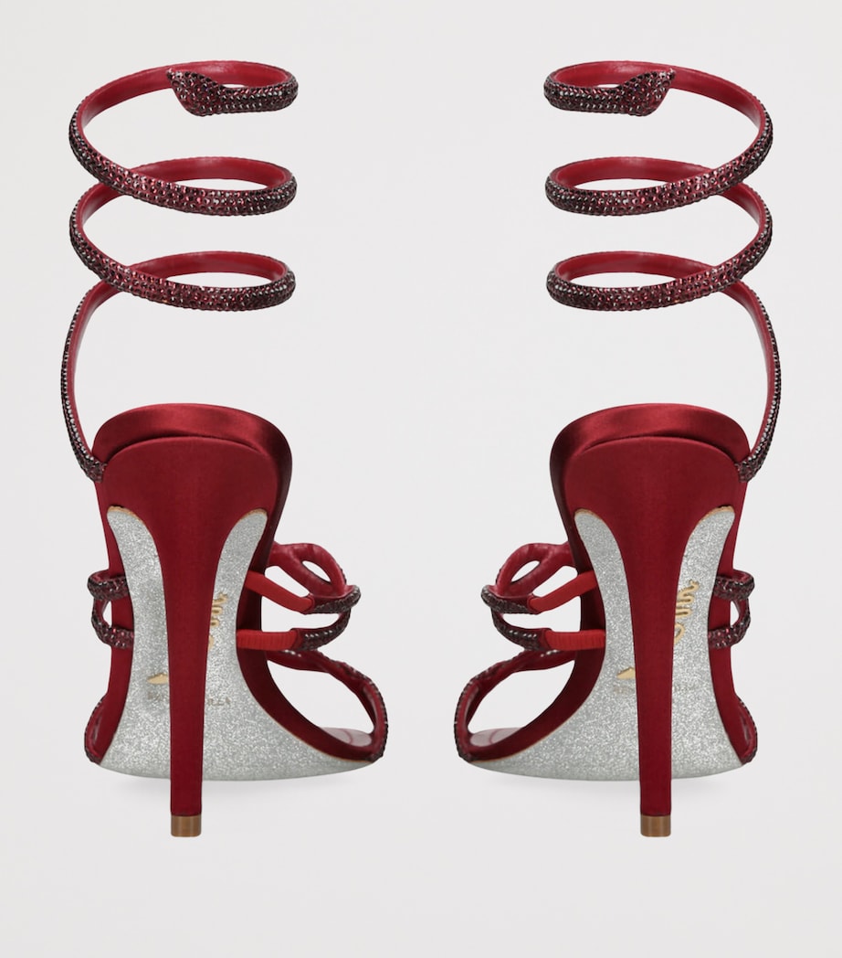 Red Embellished Cleo Sandals 105