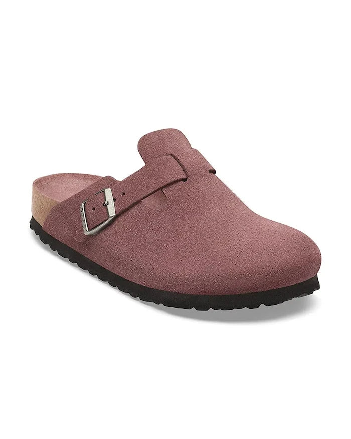 Birkenstock Boston Soft Footbed Süet Deri Kapalı Burun Terlik