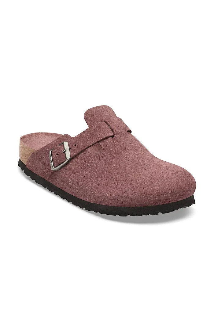 Birkenstock Boston Soft Footbed Süet Deri Kapalı Burun Terlik