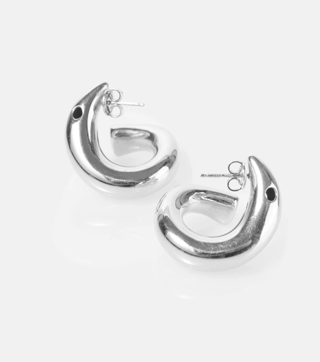 Bottega Veneta - Sterling silver hoop earrings