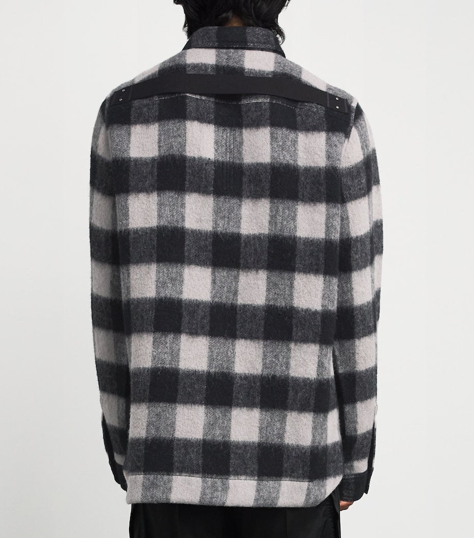 Virgin Wool Check Overshirt