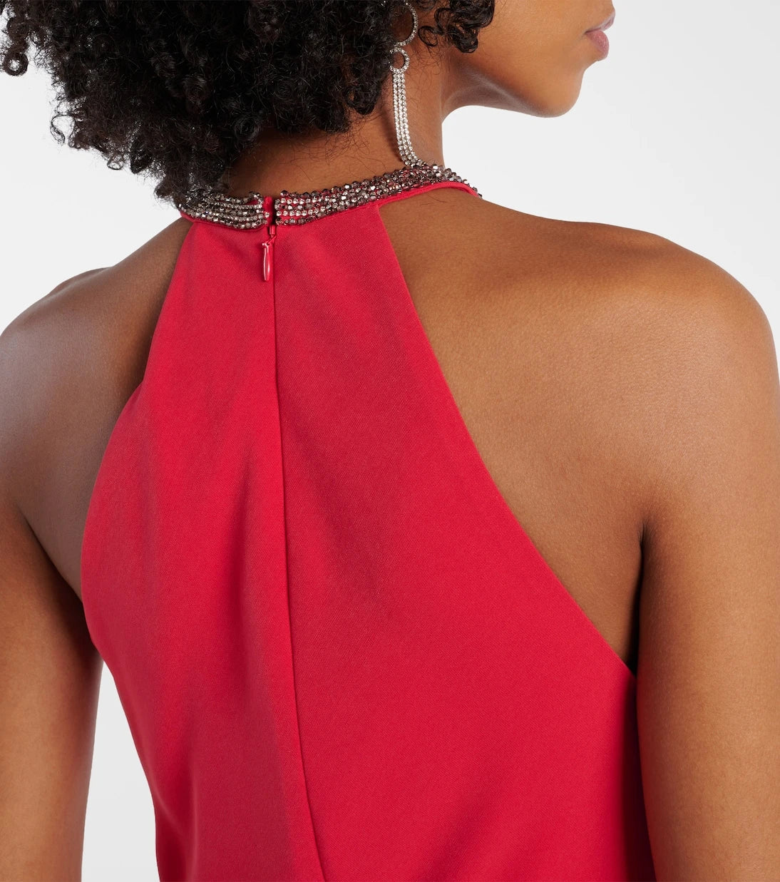 Max Mara - Fernet halterneck cady gown