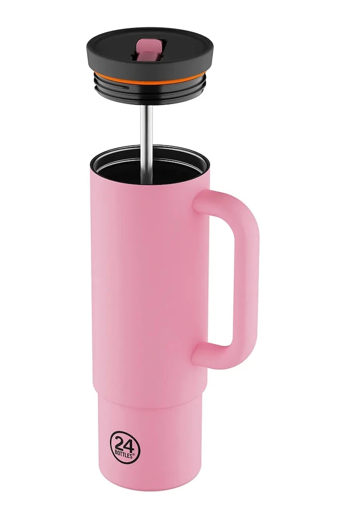 24bottles Straw 800ml Flamingo Termos Bardak