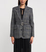 Maje Black Belted Single-Breasted Blazer