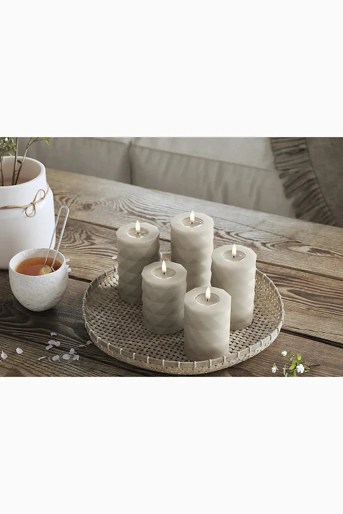 Led Mum Deluxe Homeart Kare Blok Mum 7,5 x 15 cm