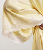 Bocan Yellow Satin Lace-Trim Heidi Robe (XS/S)