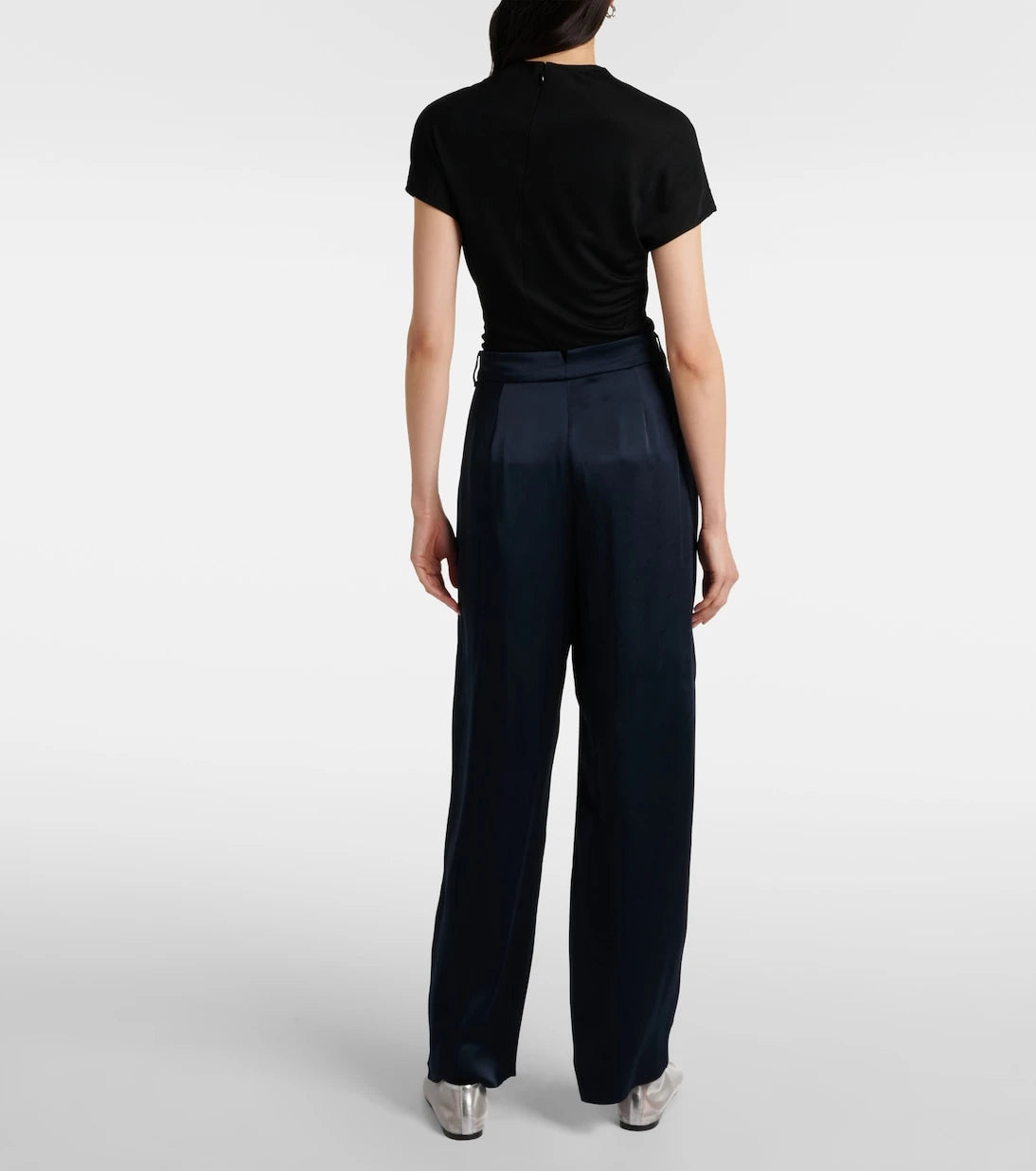 'S Max Mara - بنطلون واسع الساقين بخصر مرتفع