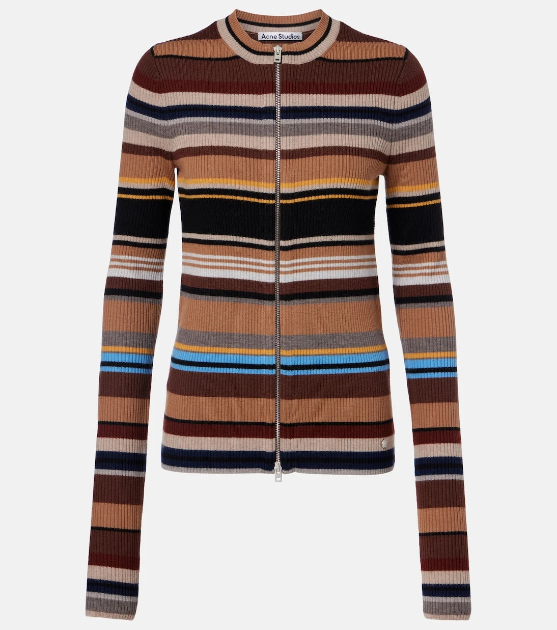 Acne Studios - Kilian striped zip-up wool cardigan