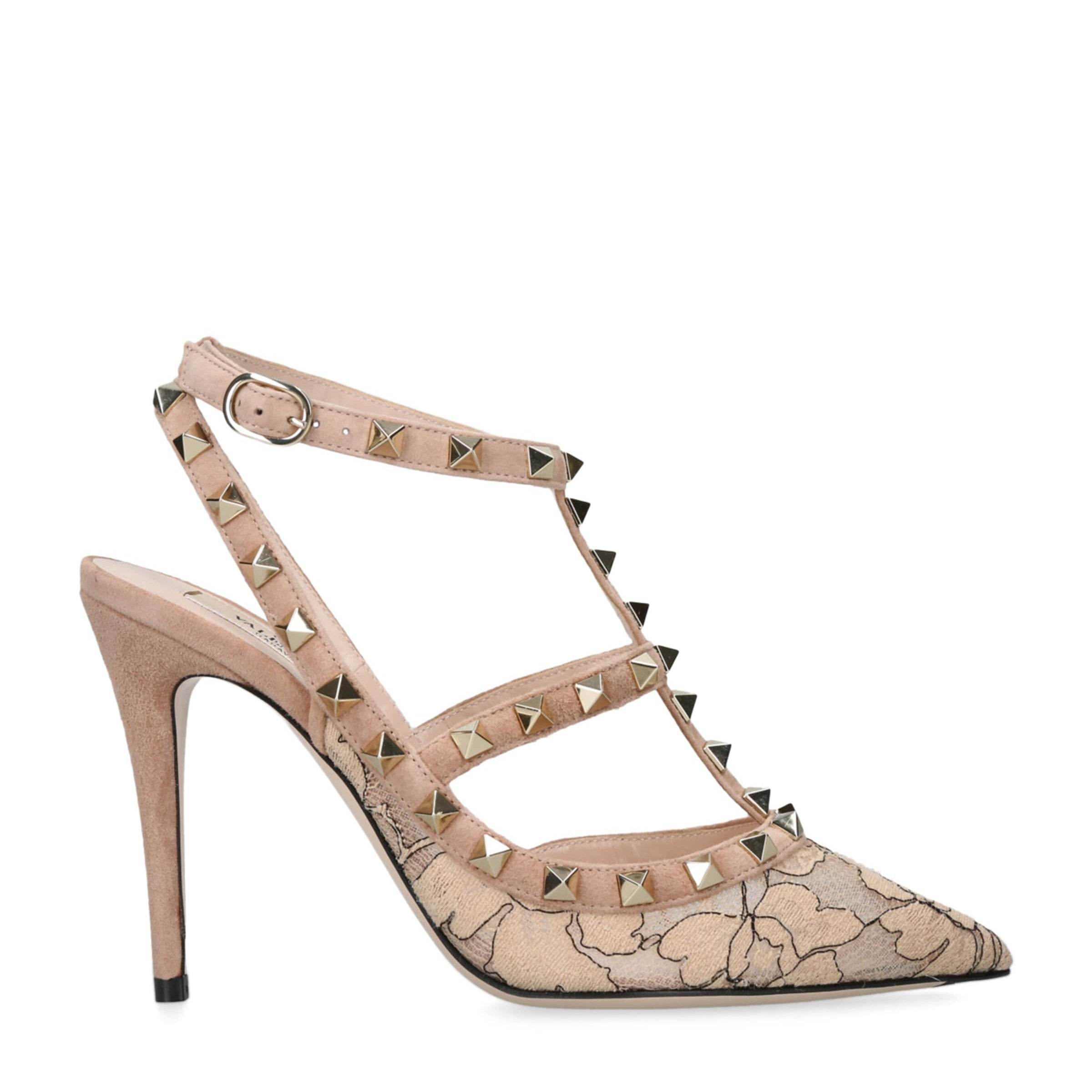 Lace Rockstud Pumps 100