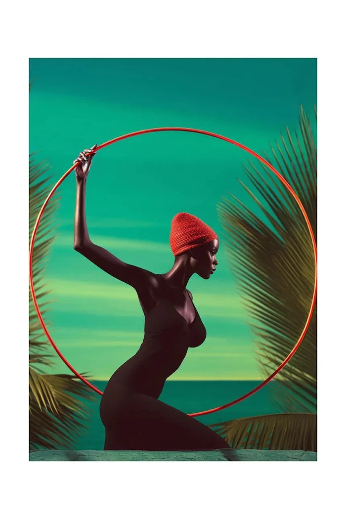 Akrilik cam üzerine grafik a.i art HARTMAN Ebony Grace 07 28x36 cm