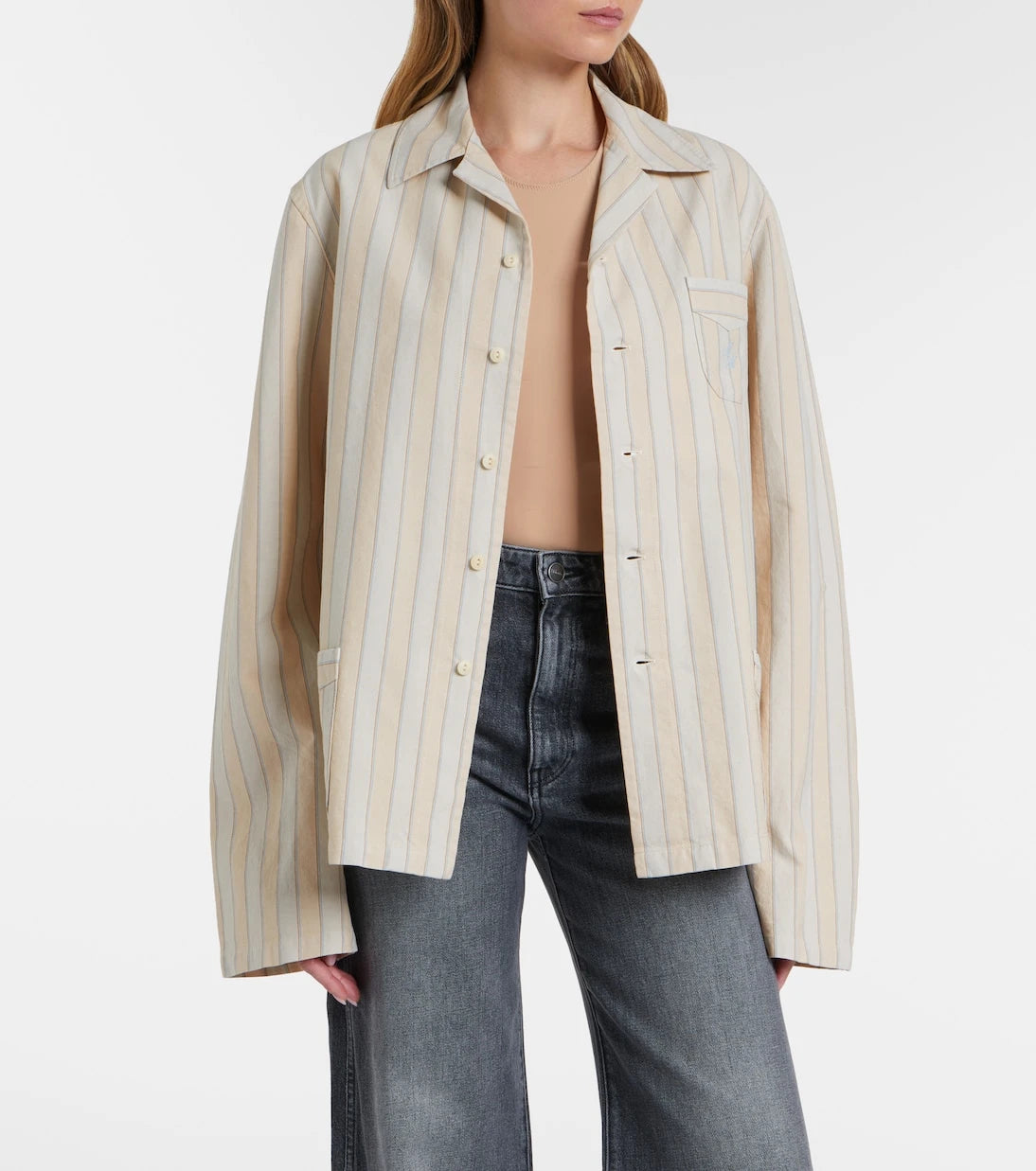 Maison Margiela - قميص قطني مخطط