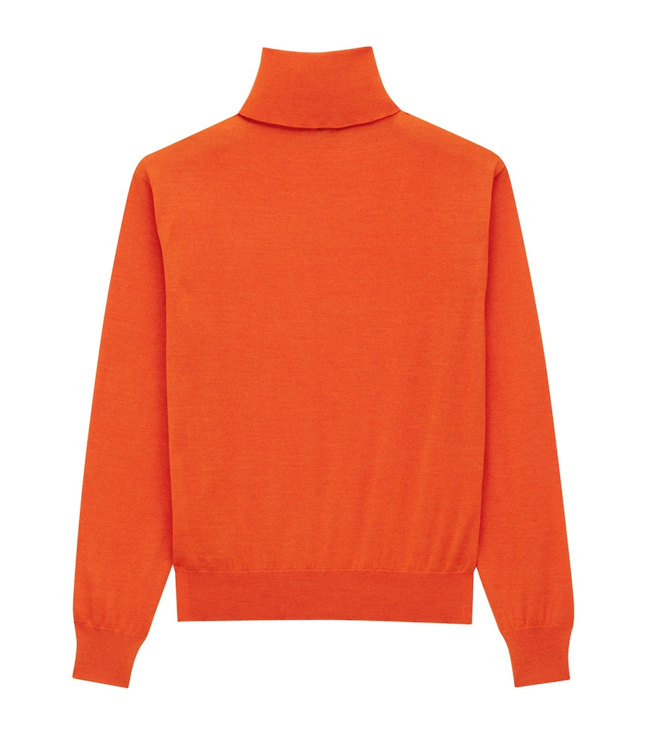 Saint Laurent Red Cashmere-Wool-Silk Rollneck