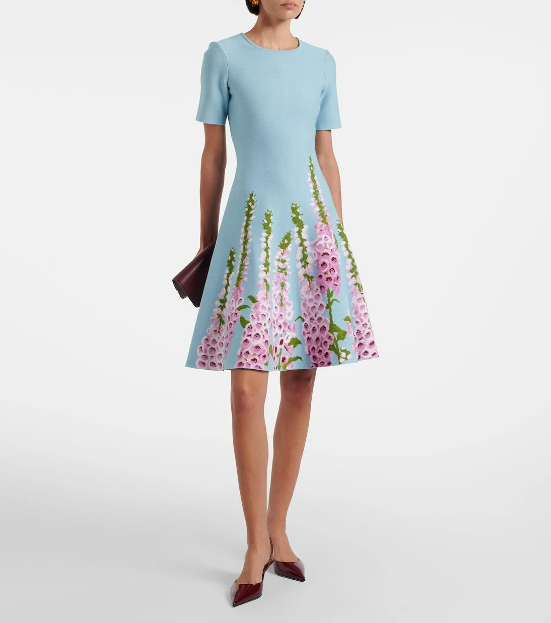 Oscar de la Renta - Floral jacquard minidress