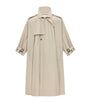 Saint Laurent Nude Cotton Cape Trench Coat