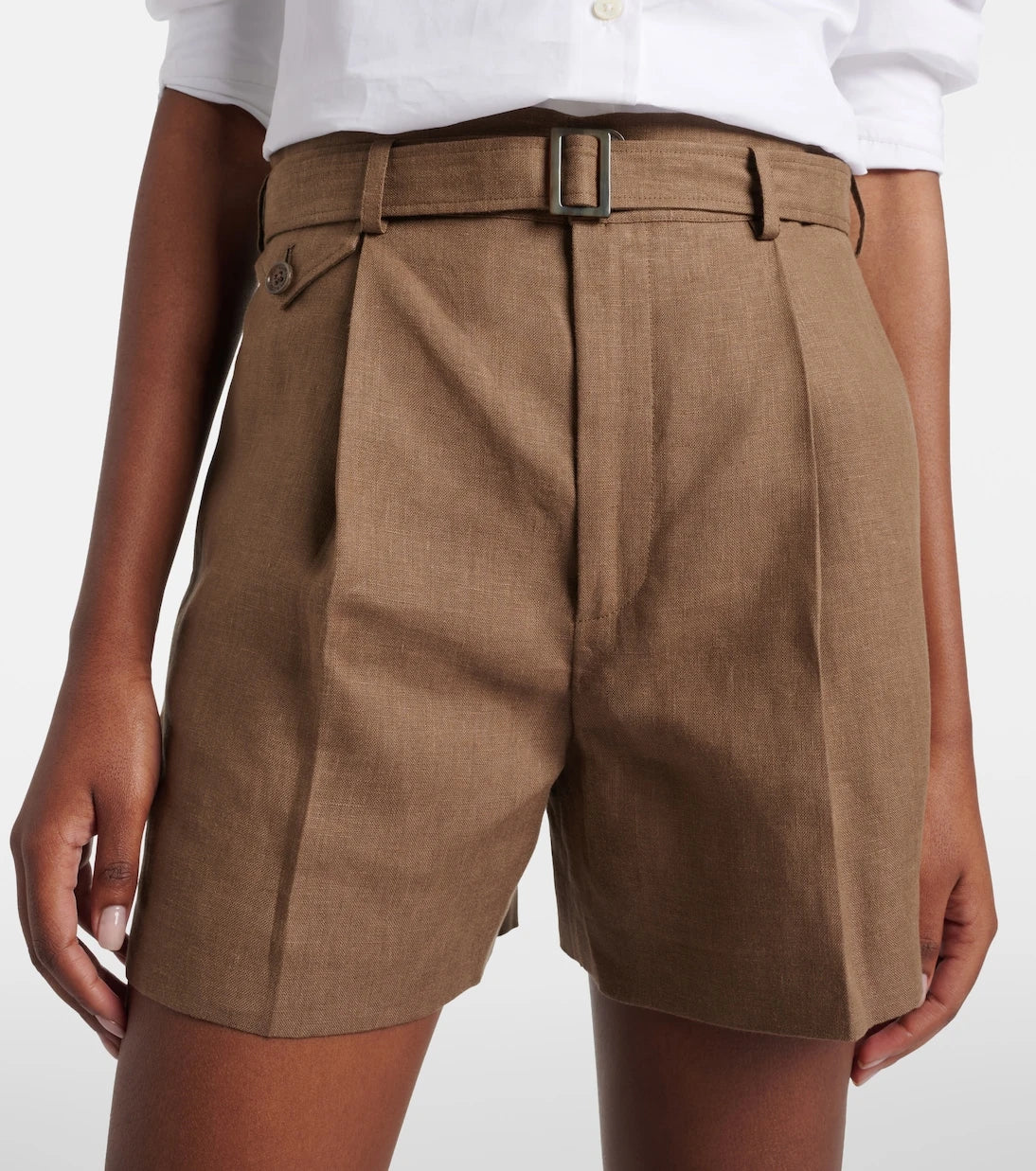 Ralph Lauren Collection - Denise belted linen shorts