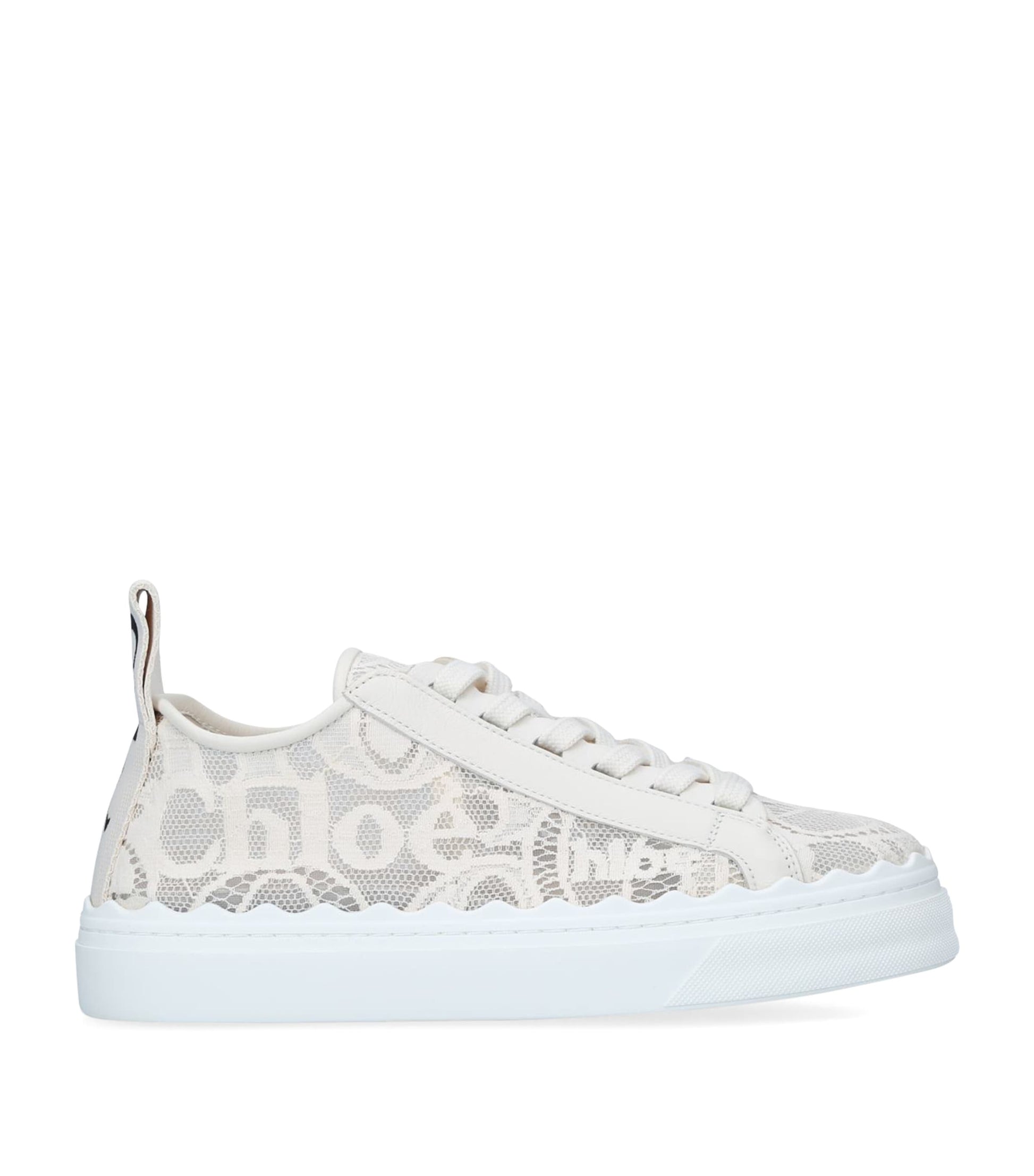 Chloé Beige Lace Lauren Sneakers