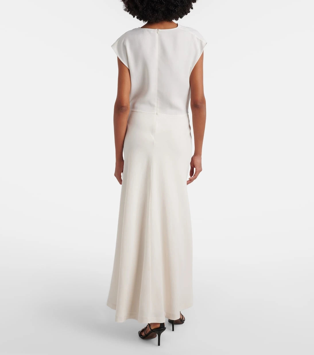 Brunello Cucinelli - Draped wool-blend maxi dress