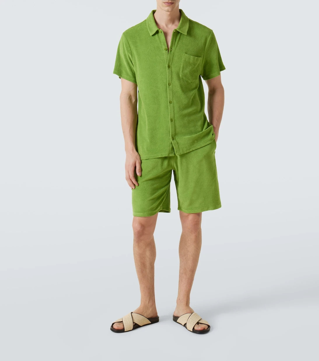 Vilebrequin - Cotton-blend terry Bermuda shorts