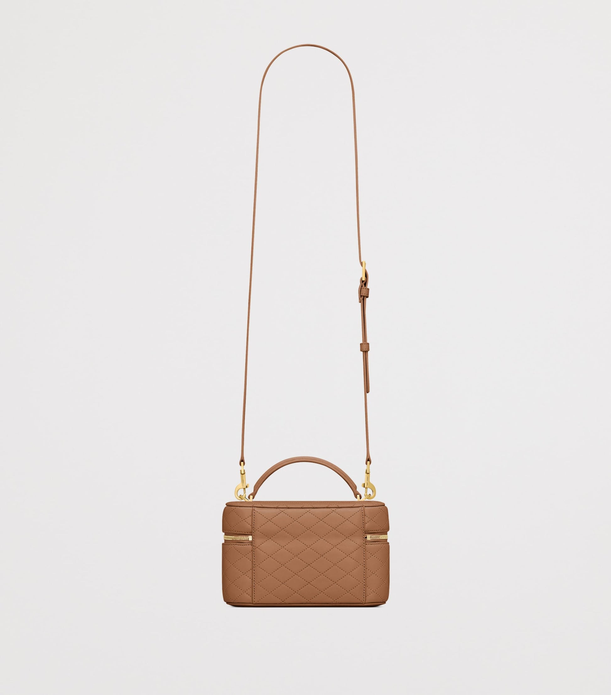 Saint Laurent Brown Lambskin Gaby Vanity Bag