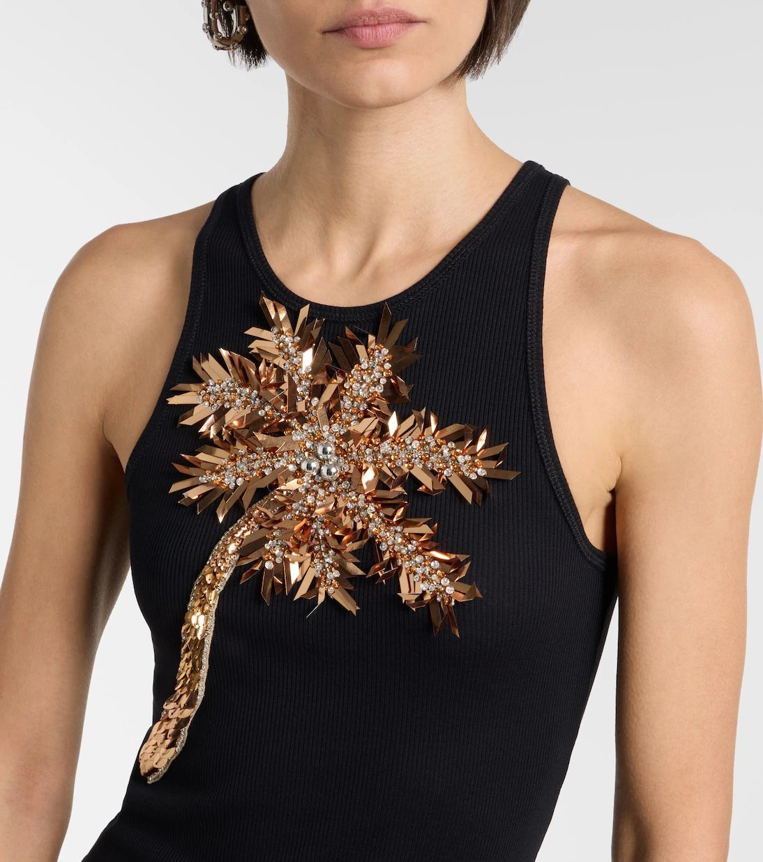 Rabanne - Embellished cotton-blend maxi dress