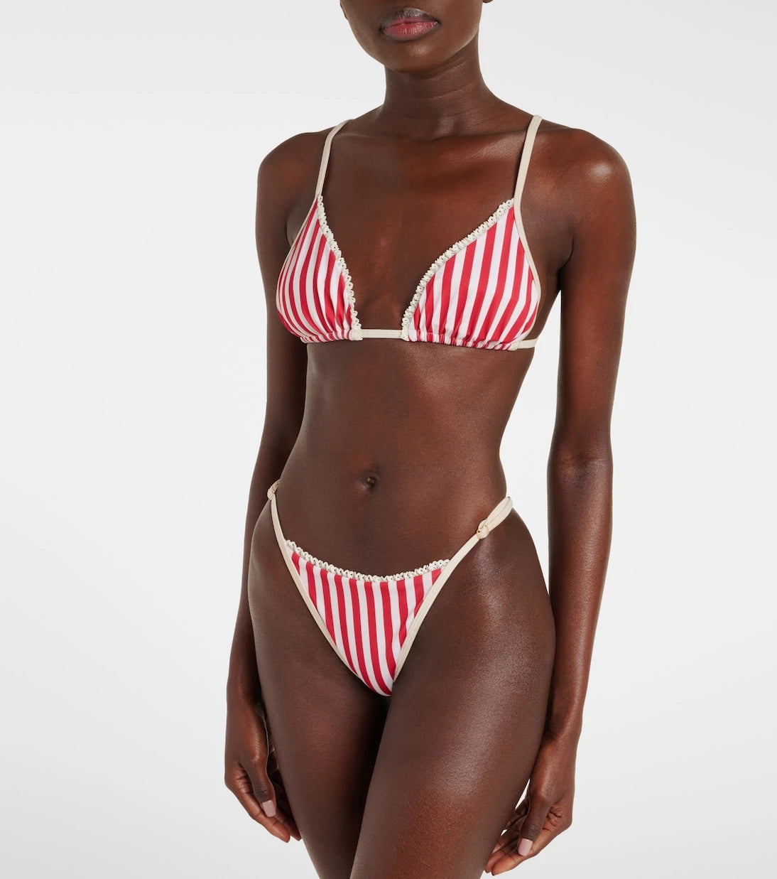 Bananhot - Candy striped triangle bikini top